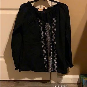 Black embroidered blouse